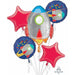 Blast Off Birthday Foil Balloon Bouquet