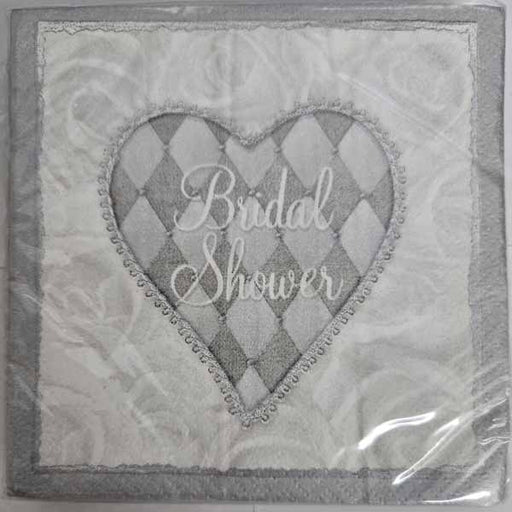 Platinum Wedding Shower Napkins, 16 Count