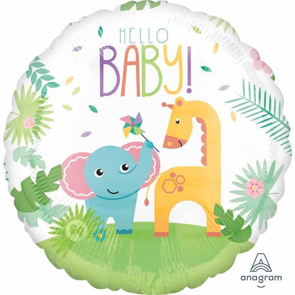 Hello Baby Jumbo Foil Balloon, 28 Inch