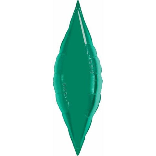 Emerald Green Taper Mini Shape Foil Balloon, 13 Inch
