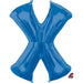 Blue Letter X Balloon, 35 Inch