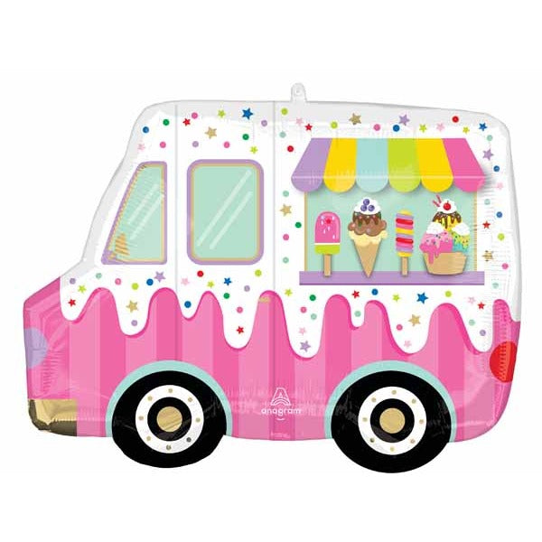 26 Inch Ice Cream Truck Shaped Foil Balloon
