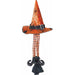 Animated Hat with Witch Legs Halloween Decoration