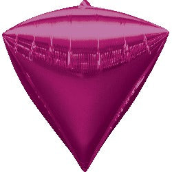 Bright Pink Diamondz Foil Balloon, 16 x 17 in