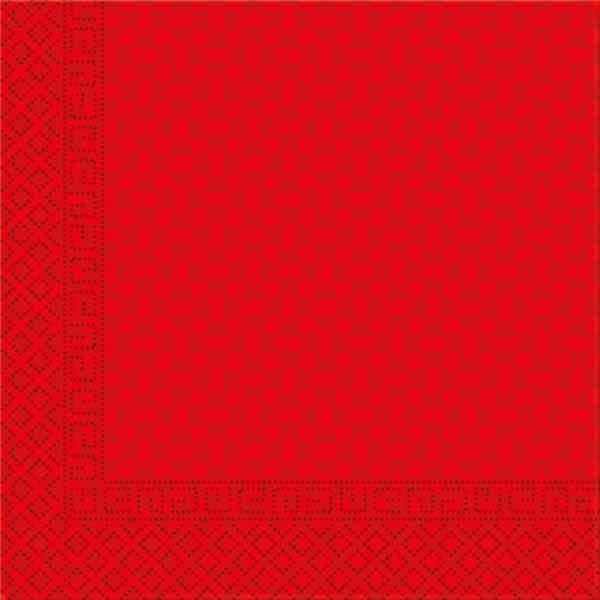 Red Squares 3-Ply Luncheon Napkins, 20 Count