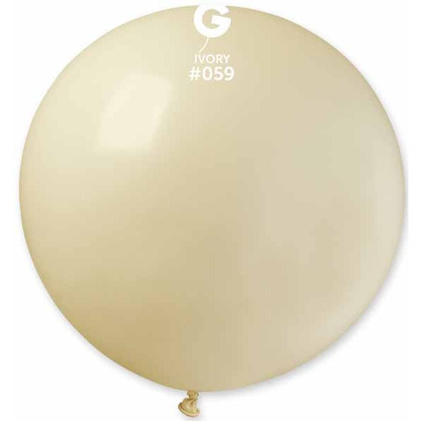 Gemar 31" Ivory #059 Latex Balloon, 1 Count