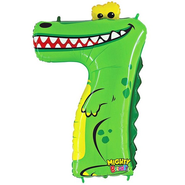 40" Crocodile Number 7 Zooloon Balloon