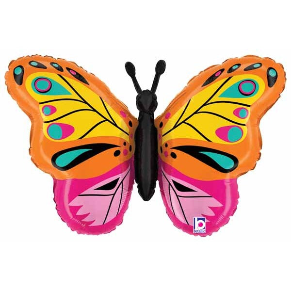 Colourful Butterfly 30-Inch Foil Balloon