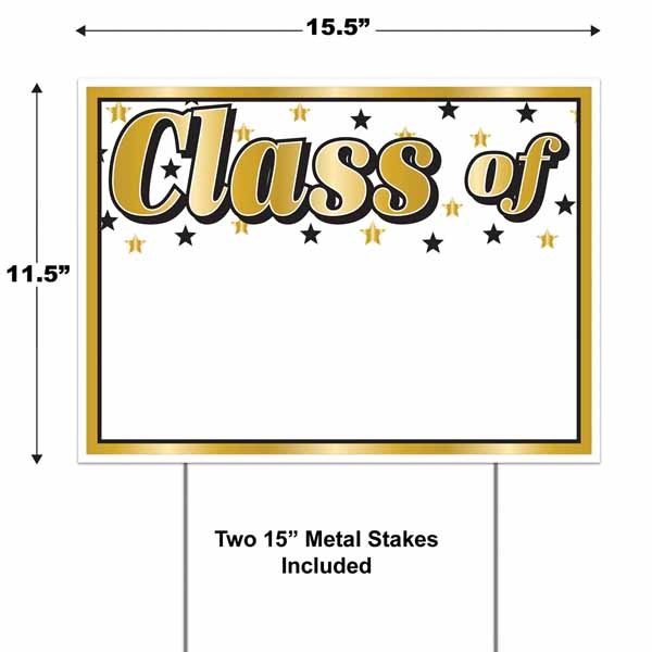 "Class Of" Graduation Yard Sign