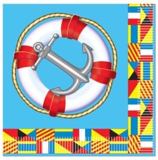 Nautical Theme Luncheon Napkins - 16/PK