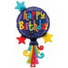 Happy Birthday Balloon Streamers 40-Inch Foil Balloon