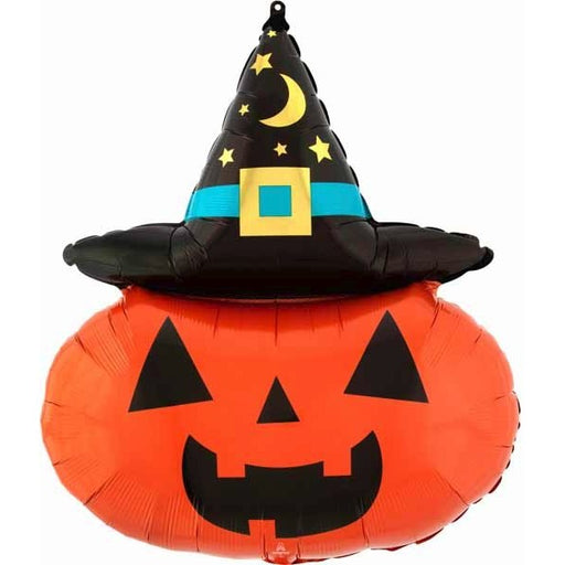 Witchy Pumpkin 28-Inch Halloween Foil Balloon