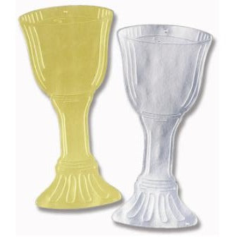17" Silver Foil Chalice Silhouette Decoration