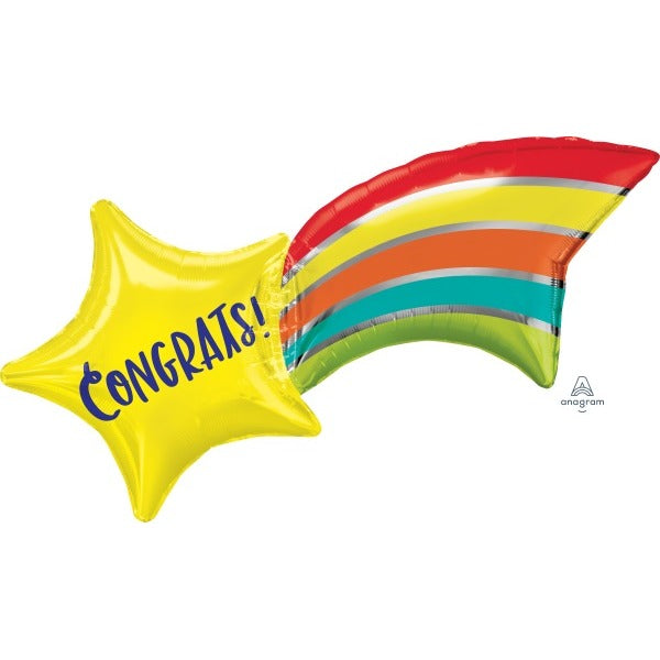 Congrats Shooting Star 27-Inch Foil Balloon