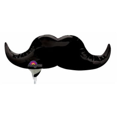 Black Moustache Mini Shape Foil Balloon