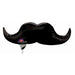 Black Moustache Mini Shape Foil Balloon