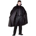 Black Polyester Costume Cape with Neck Tie, 45 Inches