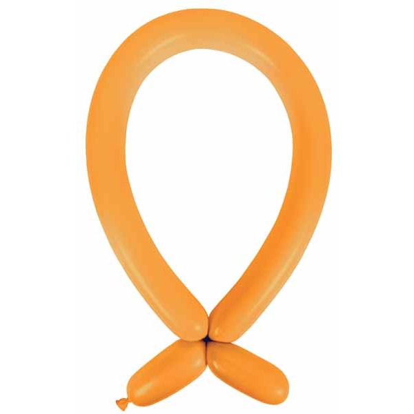 Anagram Standard Tangerine 260 Modelling Balloons, 100 Count