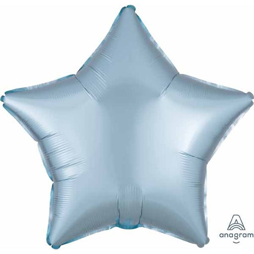 19" Pastel Blue Satin Luxe Star Foil Balloon