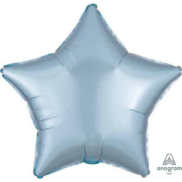 19-Inch Pastel Blue Satin Luxe Star Foil Balloon