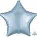 19" Pastel Blue Satin Luxe Star Foil Balloon