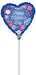 Happy Mother's Day Blue Artful Florals 9" Foil Balloons (10/Pk)