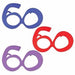Metallic Number 60 Fanci Frames Party Glasses