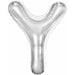 34-Inch Silver Letter Y Foil Balloon