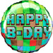 Pixel Party Fun: Happy Birthday 18″ Balloon (5/Pk)