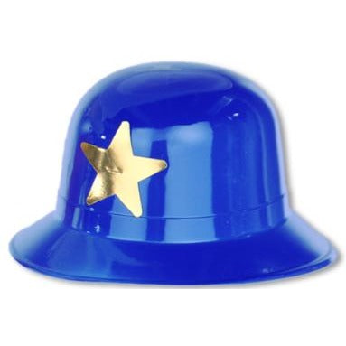 Blue Plastic Keystone Cop Hat