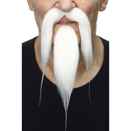 CHINESE BEARD SET WHITE 10 CM X 24 CM