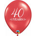 40 Years Ruby Red 11-Inch Latex Balloons, 50 Count
