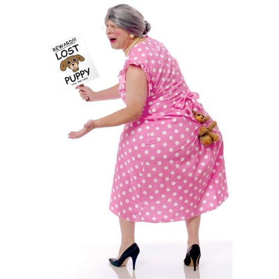 Lost Puppy Adult Costume with Polka Dot Dress