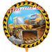 Construction 18-Inch Round Foil Balloon