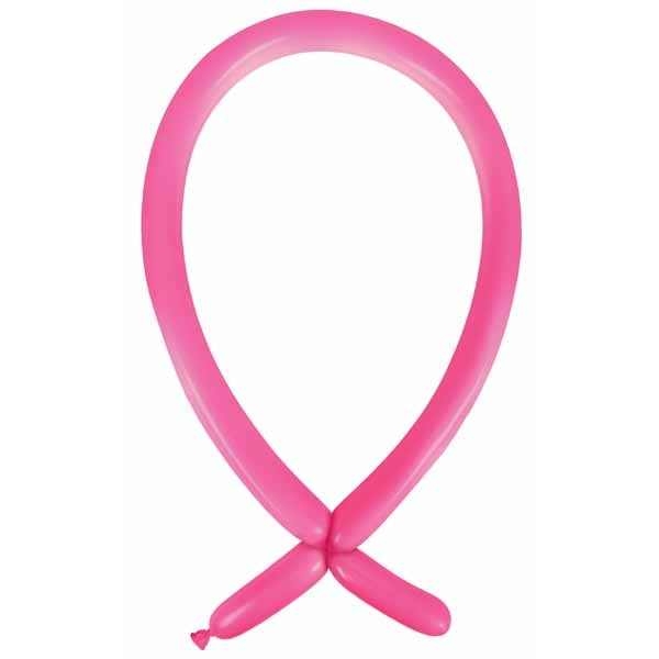 Anagram Hot Pink 160 Latex Modelling Balloons, 100 Count
