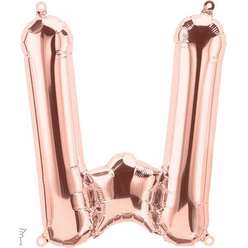 16-Inch Rose Gold Letter W Balloon