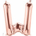 34-Inch Rose Gold Letter W Balloon