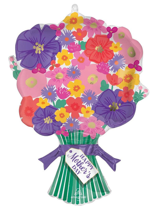 Happy Mother's Day Sweet Floral Bouquet 30" Foil Balloon (5/Pk)