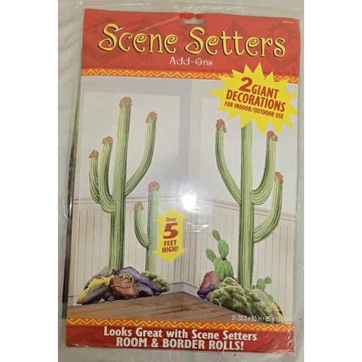 Cactus Scene Setter Decorations, 2 Pack