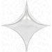 DecoChamp 18-Inch Silver Starpoint Foil Balloons, 5 Pack