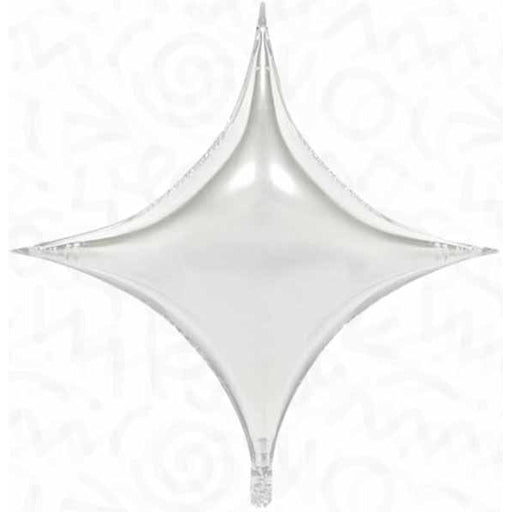 DecoChamp 30-Inch Silver Starpoint Foil Balloon, 1 Count