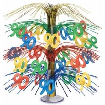 90th Birthday Cascade Centerpiece, 18 Inch