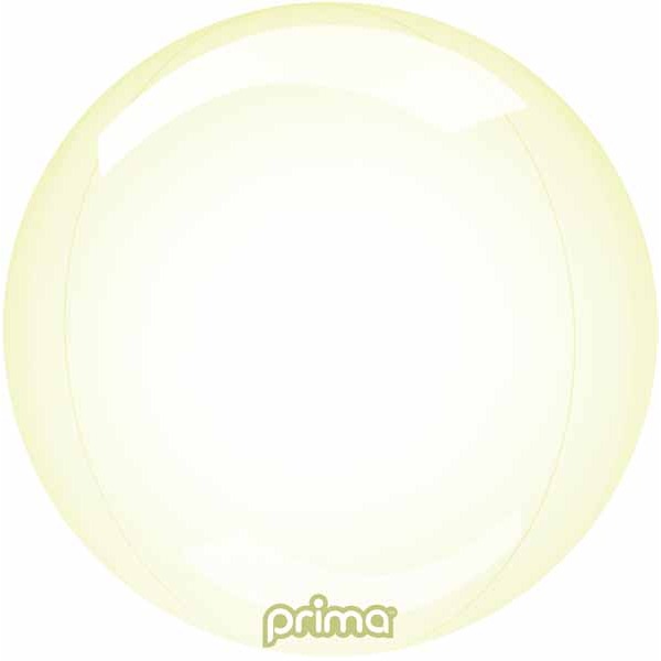 PRIMA GLASS SPHERE 10" YELLOW 1/PKGD