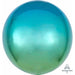 Blue & Green Ombre Orbz Foil Balloon, 16 Inch