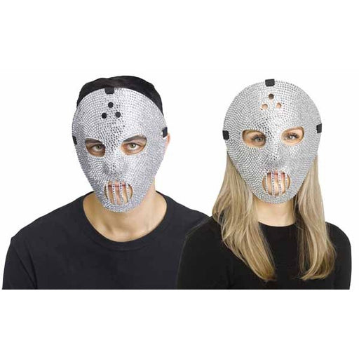 Adult Rhinestone Hockey Costume Mask