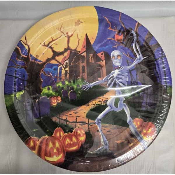 Spooky Hollow 9-Inch Halloween Plates, 18 Count