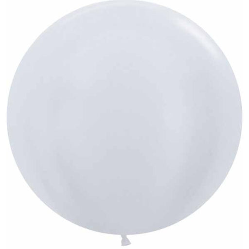 Sempertex Satin White 24-Inch Latex Balloons, 10 Pack