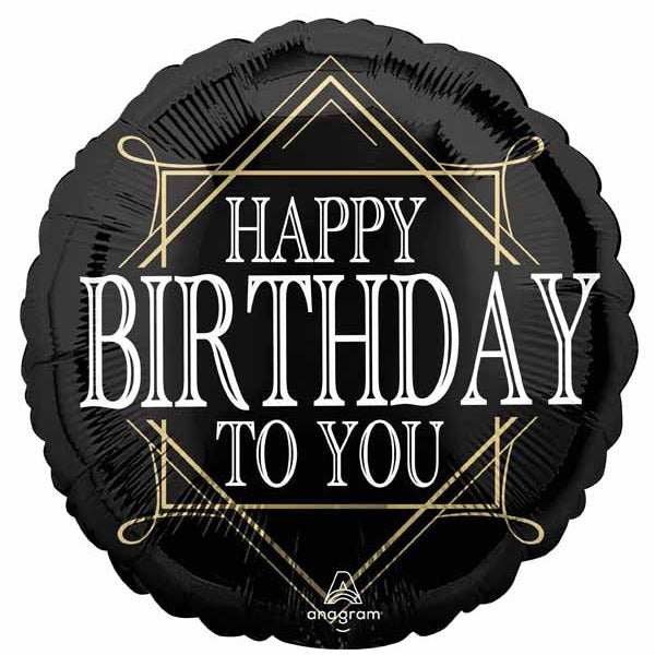 Prime of Life Happy Birthday 18-Inch Round Foil Balloon