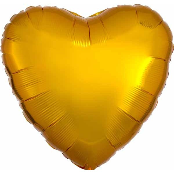18-Inch Metallic Gold Heart Foil Balloon