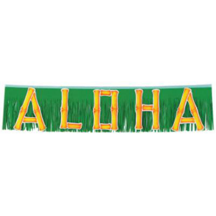 "4' Aloha Metallic Banner - Perfect Addition To Any Summer Party"